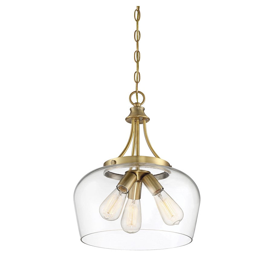 3 Light Pendant, Polished Chrome