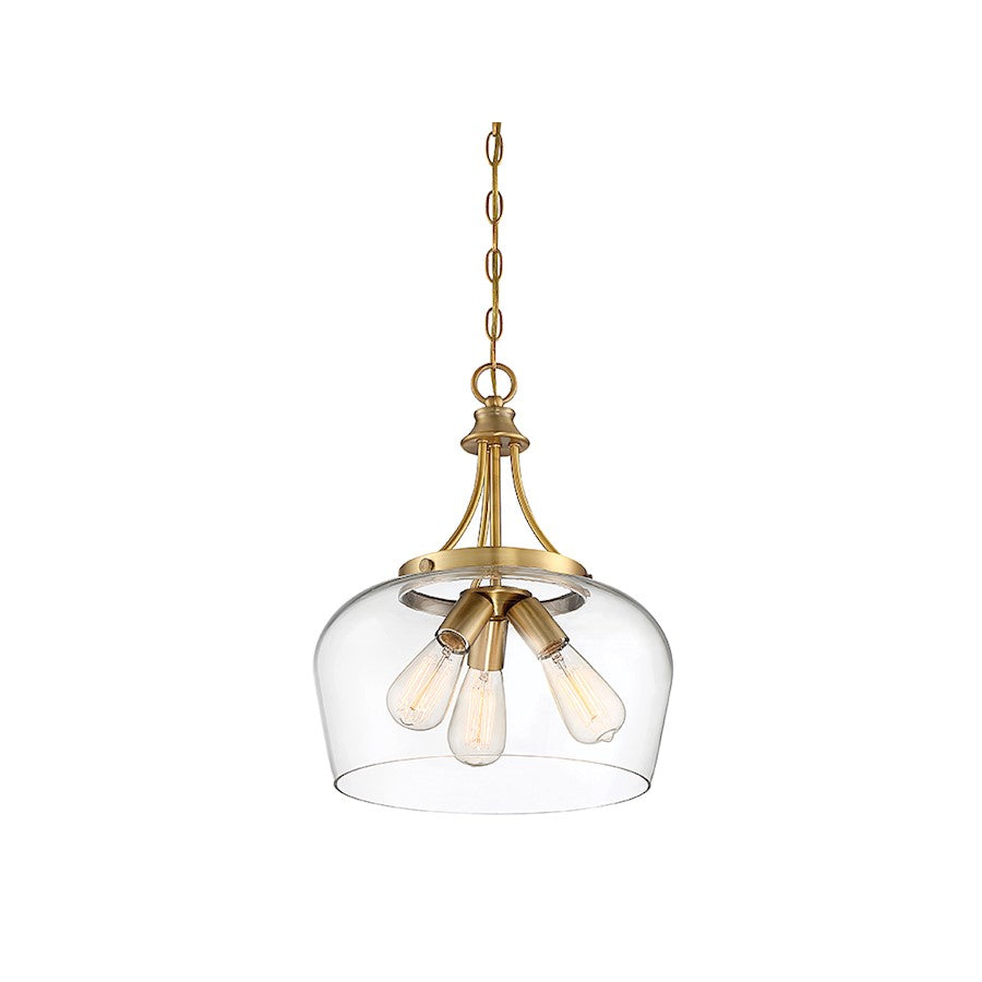 3 Light Pendant, Polished Chrome