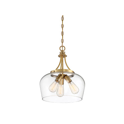 3 Light Pendant, Polished Chrome