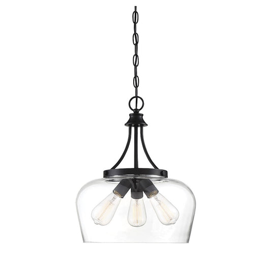 Savoy House Octave 3-Light Pendant, Black - 7-4034-3-BK