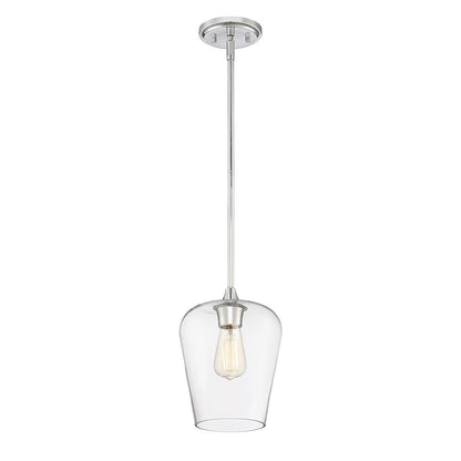 1 Light Pendant, Polished Chrome