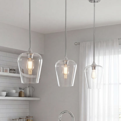 1 Light Pendant, Polished Chrome