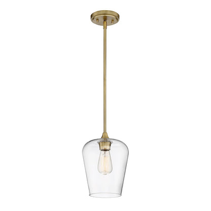 1 Light Pendant, Warm Brass