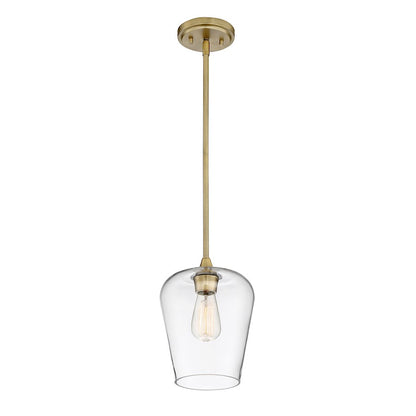 1 Light Pendant, Warm Brass