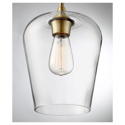 1 Light Pendant, Warm Brass