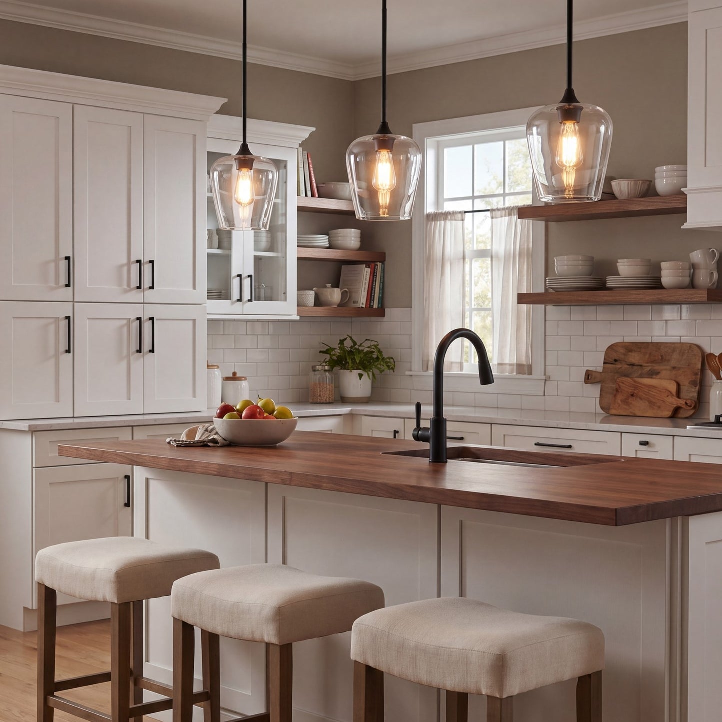 1 Light Mini Pendant, Black