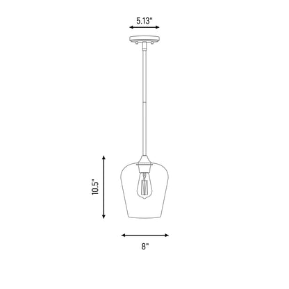 Savoy House Octave 1-Light Pendant, Satin Nickel - 7-4036-1-SN