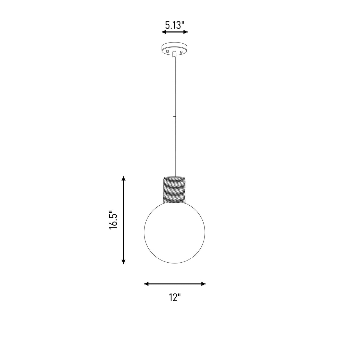 Savoy House Jarrell 1 Lt Pendant, White Opal, Matte Black