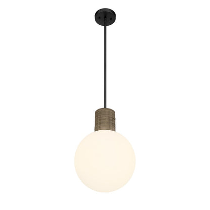 Savoy House Jarrell 1 Lt Pendant, White Opal, Matte Black