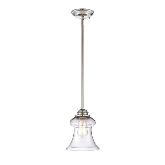 1 Light Mini Pendant, Polished Nickel
