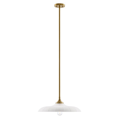 Savoy House Hadley 1 Light Pendant, Warm Brass/Opal - 7-4286-1-322