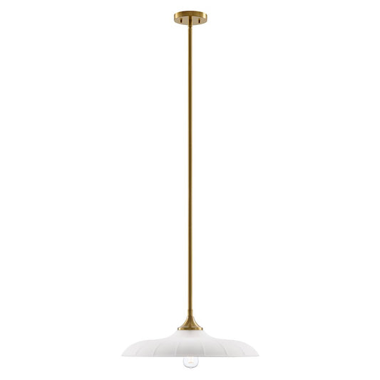 Savoy House Hadley 1 Light Pendant, Warm Brass/Opal