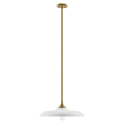 Savoy House Hadley 1 Light Pendant, Warm Brass/Opal