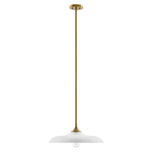 Savoy House Hadley 1 Light Pendant, Warm Brass/Opal