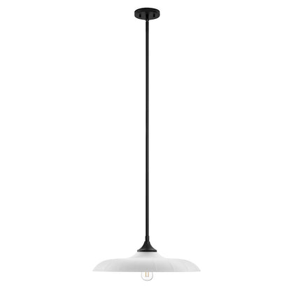 Savoy House Hadley 1 Light Pendant, Matte Black/Opal