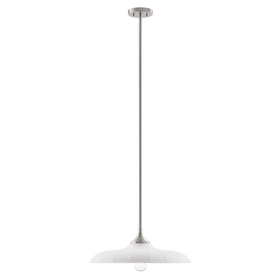 Savoy House Hadley 1 Light Pendant, Satin Nickel/Opal - 7-4286-1-SN