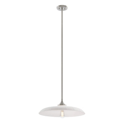 Savoy House Hadley 1 Light Pendant, Satin Nickel/Opal