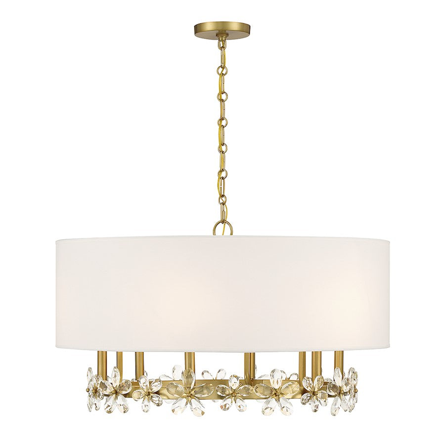 Savoy House Dahlia 6-Light Pendant, Warm Brass - 7-4368-6-322