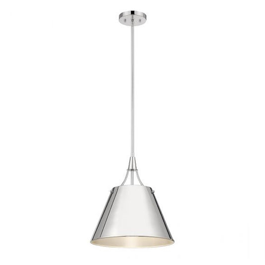1 Light Pendant, Polished Nickel