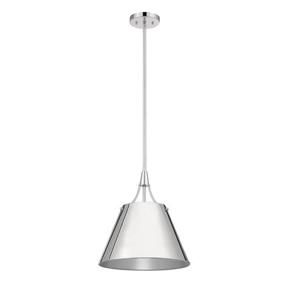 1 Light Pendant, Polished Nickel