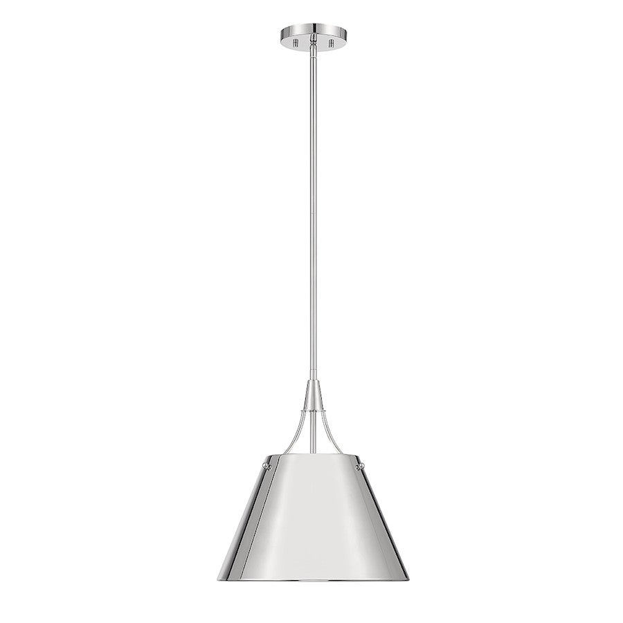 1 Light Pendant, Polished Nickel