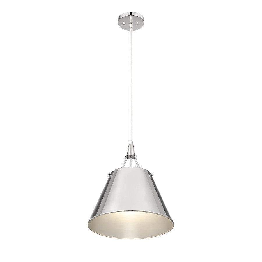 1 Light Pendant, Polished Nickel