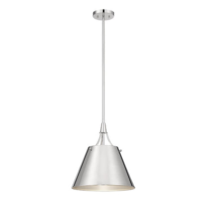 1 Light Pendant, Polished Nickel