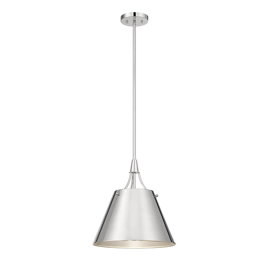 1 Light Pendant, Polished Nickel