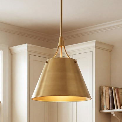 1 Light Pendant, Warm Brass