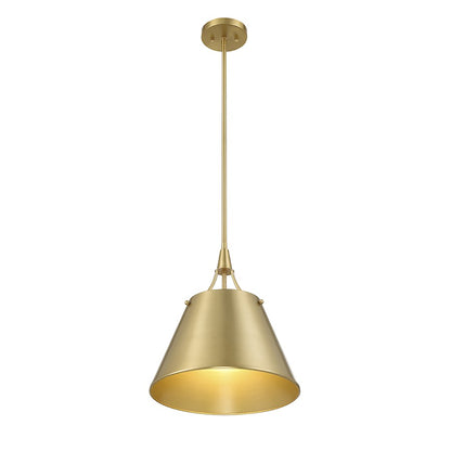 1 Light Pendant, Warm Brass