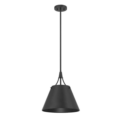 1 Light Pendant, Matte Black