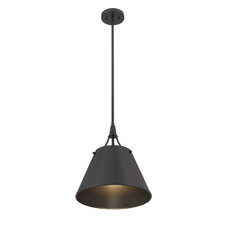 1 Light Pendant, Matte Black