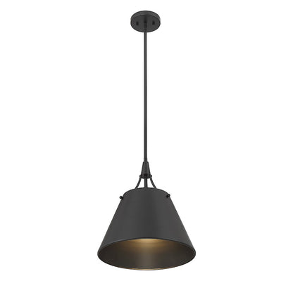 1 Light Pendant, Matte Black