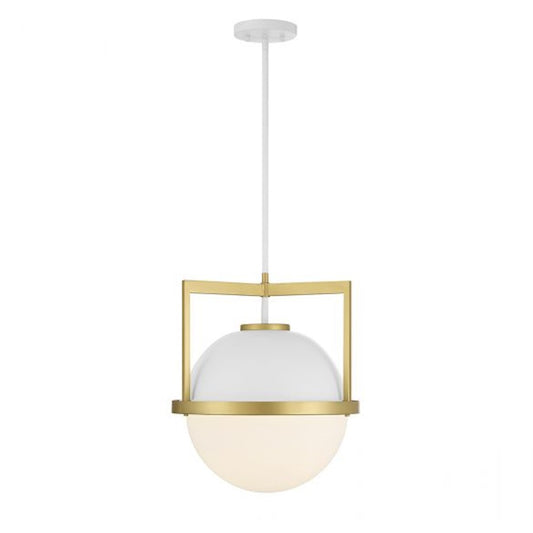 1 Light Pendant, White