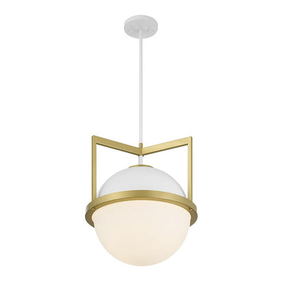 1 Light Pendant, White