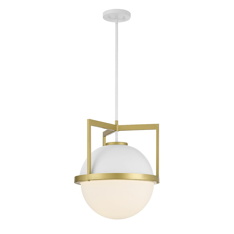 1 Light Pendant, White