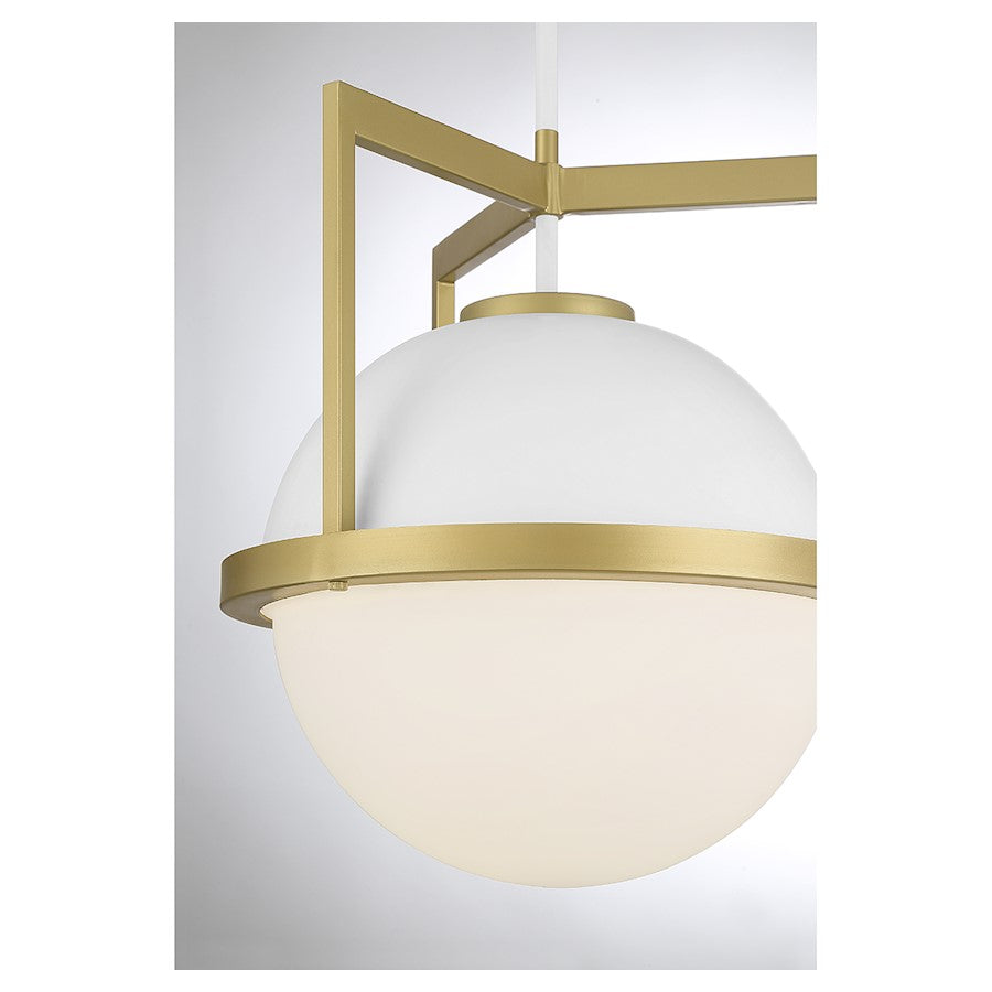 1 Light Pendant, White