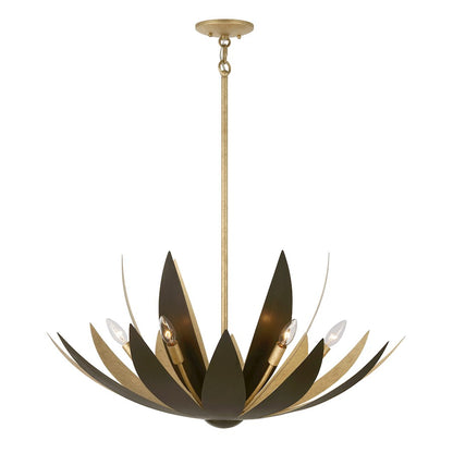 Savoy House Loto 6 Light Pendant, Centura and Burnished Gold - 7-4628-6-24