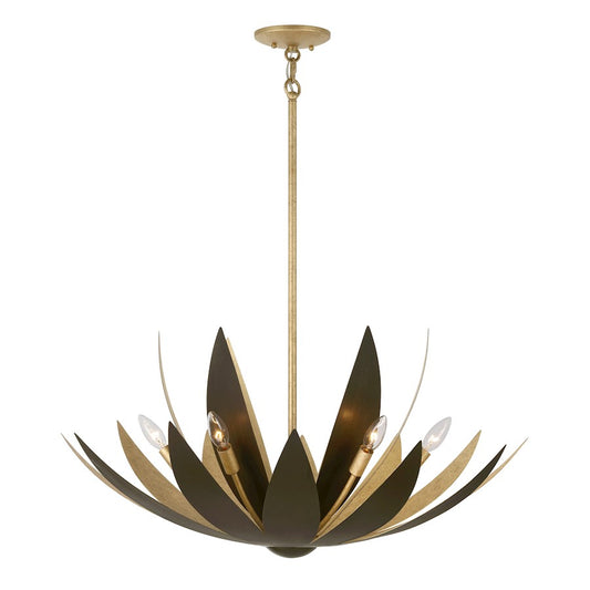 Savoy House Loto 6 Light Pendant, Centura and Burnished Gold - 7-4628-6-24