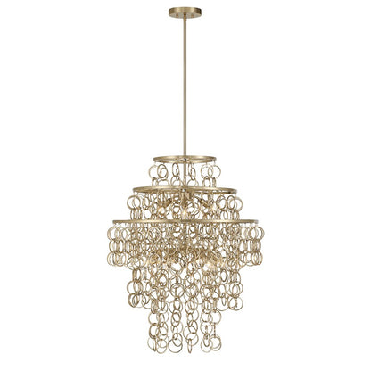 Savoy House Sententas 9 Lt Pendant, Noble Brass - 7-4902-9-127