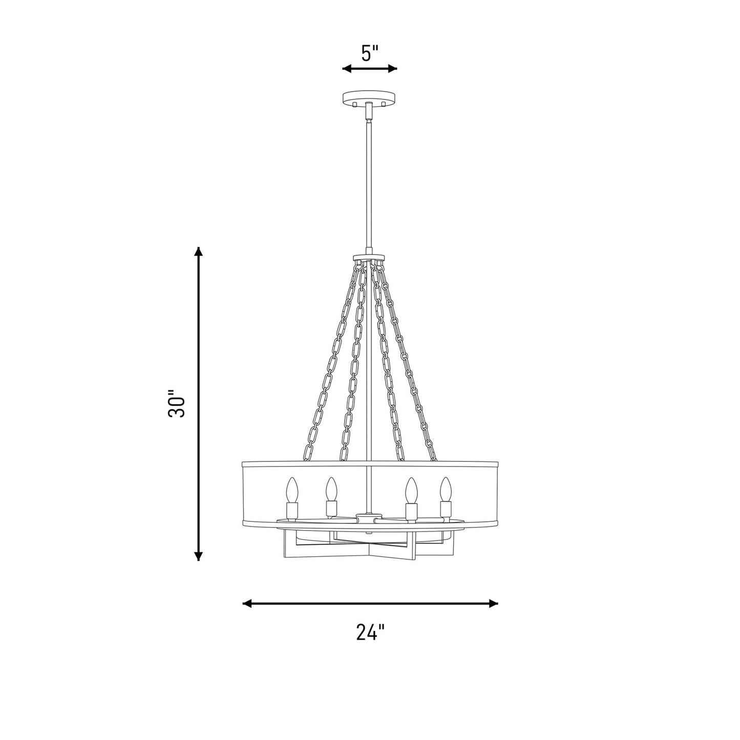 Savoy House Brentwood 4 Lt Pendant, White, Warm Brass