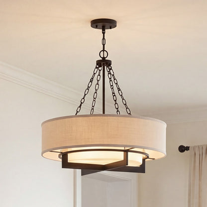 Savoy House Brentwood 4 Lt Pendant, White, Matte Black