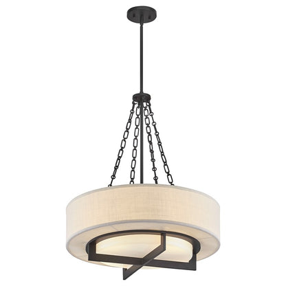 Savoy House Brentwood 4 Lt Pendant, White, Matte Black