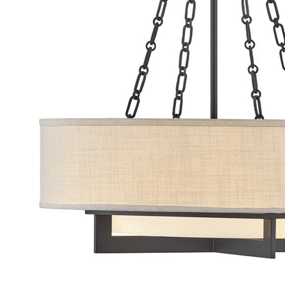 Savoy House Brentwood 4 Lt Pendant, White, Matte Black