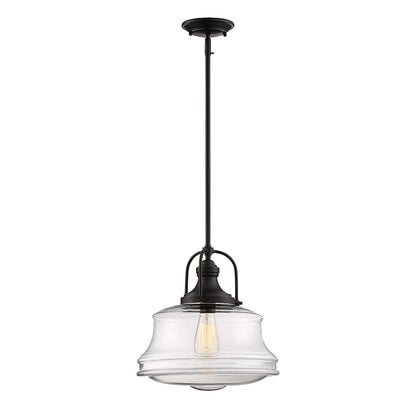 1 Light Pendant, Polished Nickel
