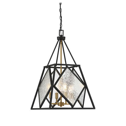 Savoy House Capella 4-Light Pendant, English Bronze/Warm Brass - 7-5402-4-79