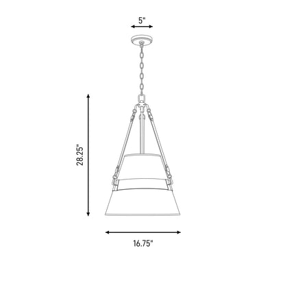 Savoy House Corinth 3 Lt Pendant, White, Warm Brass