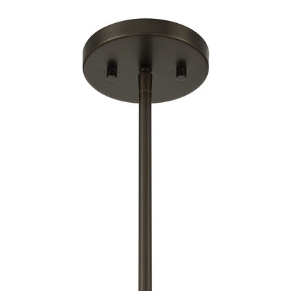 Savoy House Porter 8in 1-Light Pendant | Coastal Mediterranean Bronze and White Opal Glass | Kitchen Island & Hallway | 8 x 8 x 20 in | Model 7-5699-1-15