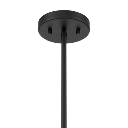 Savoy House Porter 8in 1-Light Mini-Pendant | Coastal Craftsman Matte Black and White Opal Glass | Kitchen Island & Dining Room | 8 in | Model 7-5699-1-89