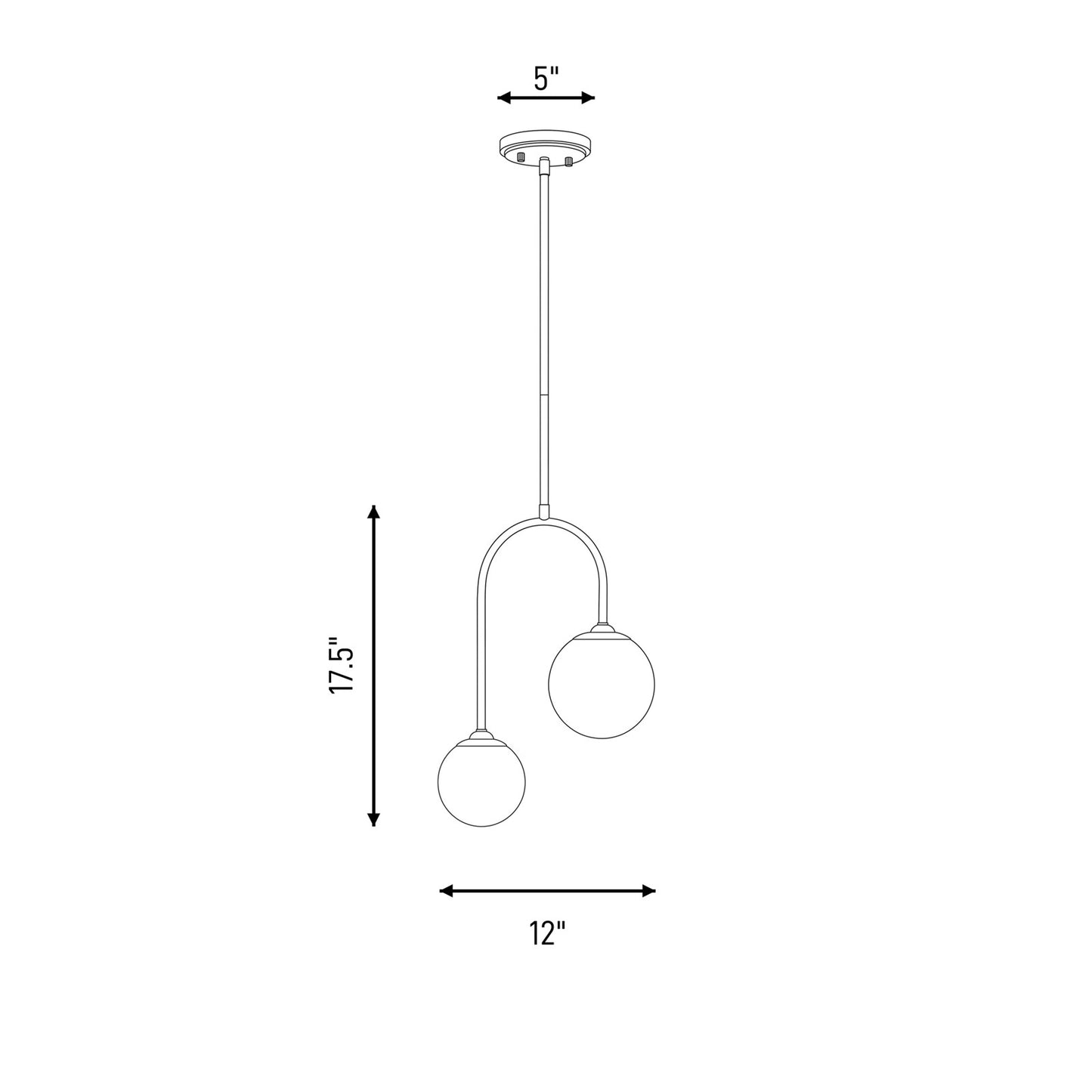 Savoy House Chester 2 Lt Pendant, White Opal, Matte Black